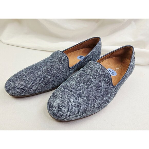 Vionic Size 6.5 Womens Willa ii Blue Slip On Flat Embroidered Logo Loafers NEW - Picture 8 of 13
